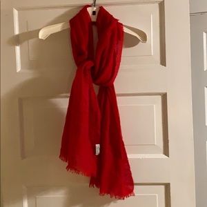 Stunning red 100 %cashmere scarf/wrap